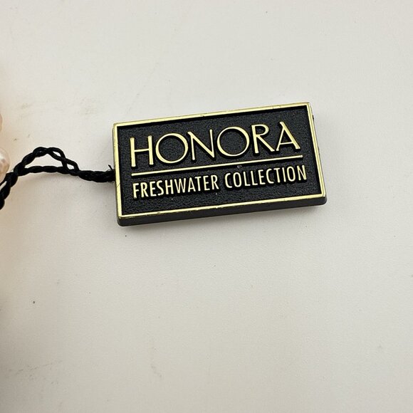 Honora Pearl Necklace Floral Flower Sterling Silver Pink Pendant Triple Strand - Picture 11 of 16